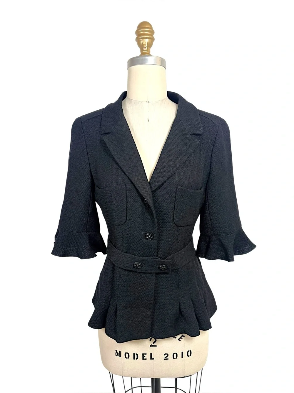 Chanel Cruise 2007 Belted Peplum Jacket FR36